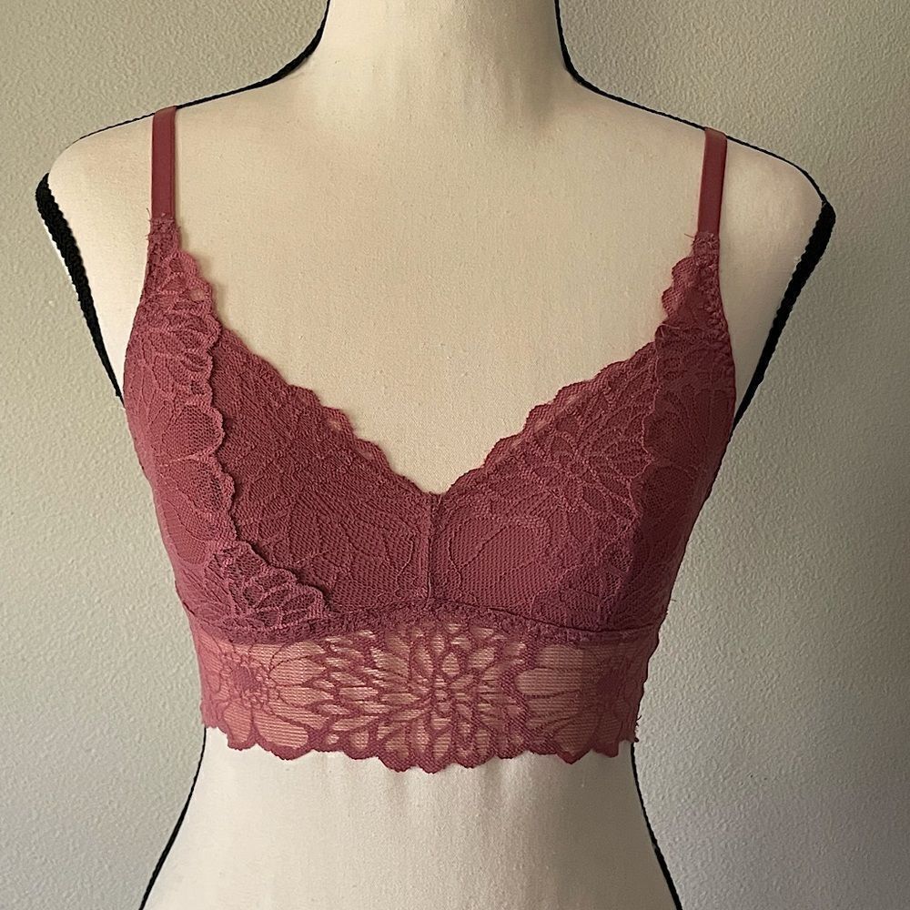 PINK by Victoria’s Secret, Dusky Pink, Lace Bralette. Size XS.
